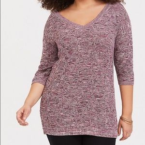 Torrid purple lace back sweater